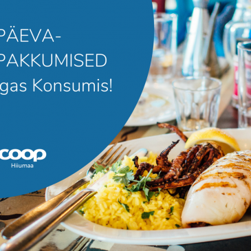 Päevapakkumised Coop Hiiumaa Konsumites perioodil 13.-17.august