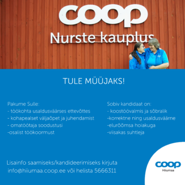 Nurste kauplus otsib müüjat